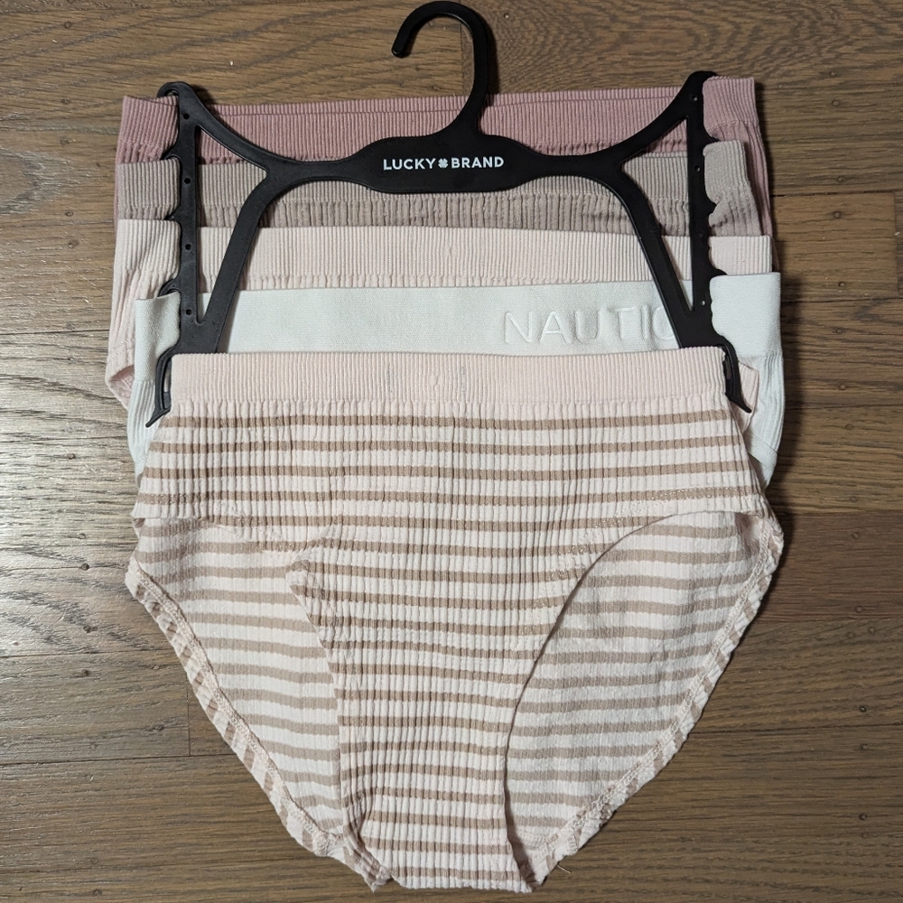 Lucky brand panties set of 5 pinks and whites